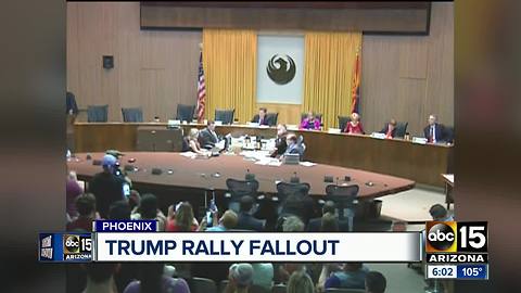 Tensions flare at Phoenix council meeting over Trump rally fallout