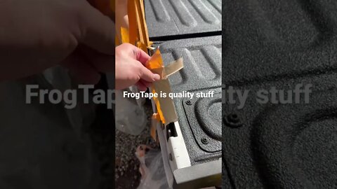 Sprayed on Raptor bed liner. Really clean lines with FrogTape orange.