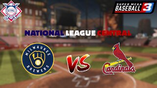 NL Central Battle | Brewers vs Cardinals | Super Mega Baseball 3