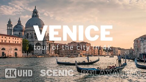 Venice Italy 4K | Scenic Relaxation video with calming music | Relaxation video