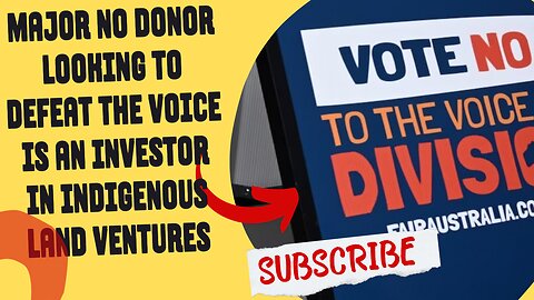 Major No donor looking to defeat the Voice is an investor in