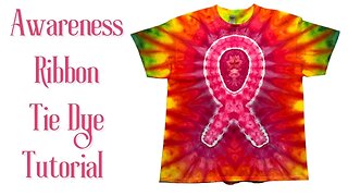 Tie-Dye Designs: Awareness Ribbon Breast Cancer Incline Ice Dye