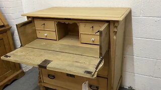 Antique Pine Chest Of Drawers Desk Secretaire (Y4905D) @PinefindersCoUk