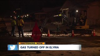 Crews work throughout the morning to turn gas back on in Elyria