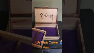 Curly Maple and Wallnut hand made box love the royal purple