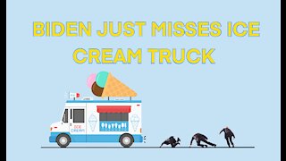 Biden JUST misses ice cream truck
