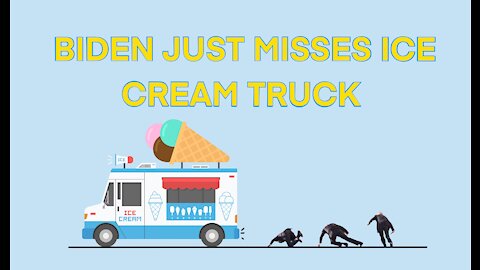 Biden JUST misses ice cream truck