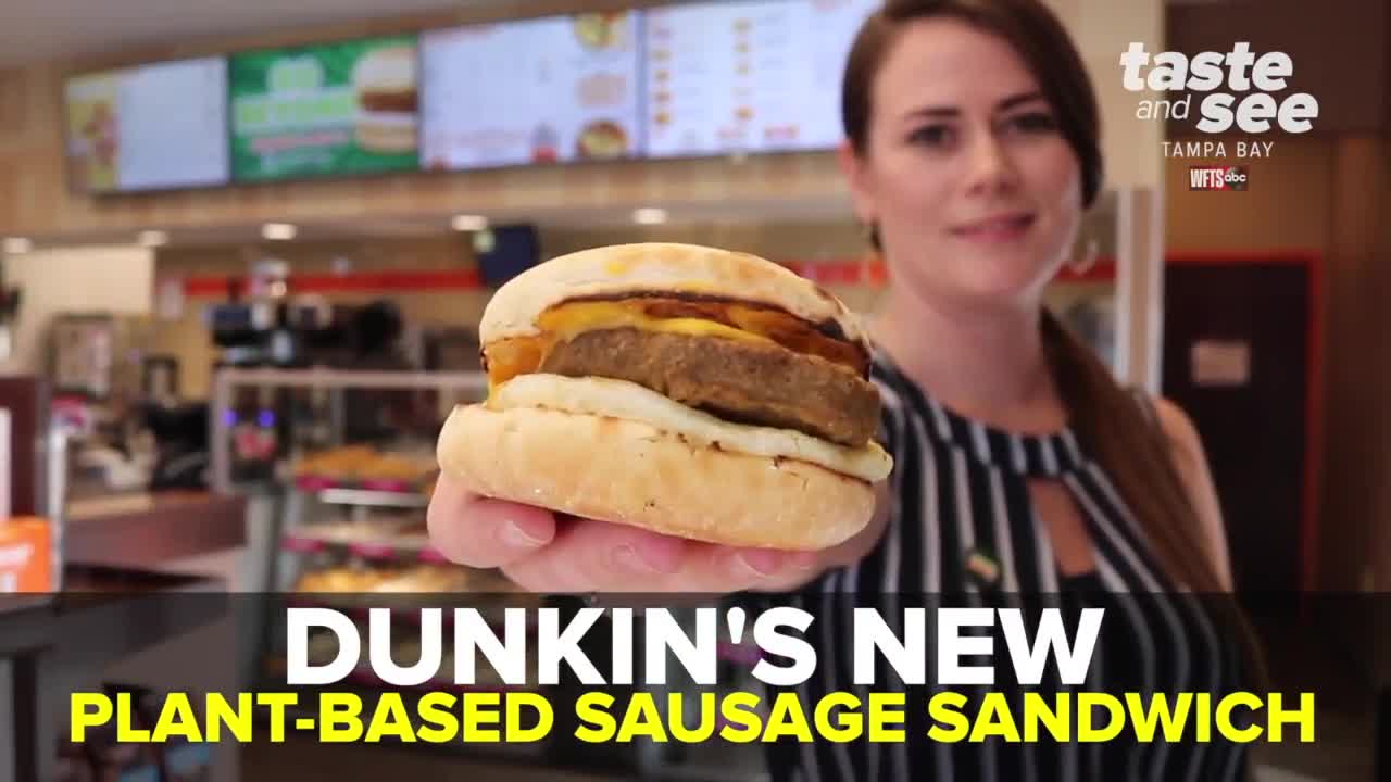 The new plant-based sausage sandwich from Dunkin' | Taste and See Tampa Bay