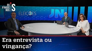Bonner e Renata falaram quase 40% do tempo da sabatina de Bolsonaro no Jornal Nacional