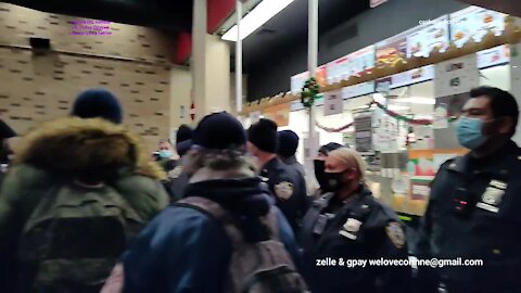 NYC LIVE 12.27.2021 IRL Brooklyn Burger King Five Arrested for Refusing to Comply w Vaccine Mandates Rally March Protest City Hall to…