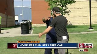Homeless man gifted a free car