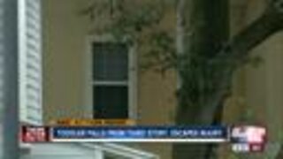 Tampa toddler suffers minor injuries after falling three stories, police say
