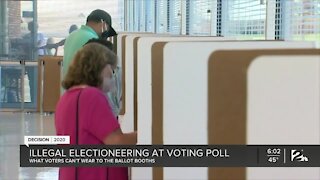 Illegal electioneering at voting polls
