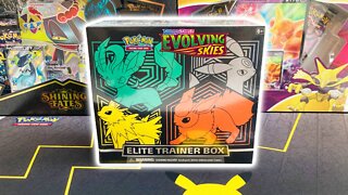 Opening a Pokemon Evolving Skies Elite Trainer Box