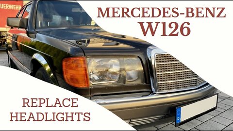 Mercedes Benz W126 - Remove and refit the headlight DIY