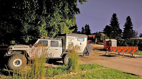 Stealth Truck Camping in a CONSTRUCTION ZONE in Canada