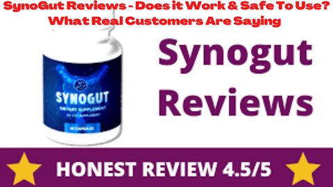 SynoGut Reviews - Does it Work & Safe To Use? What Real Customers Are Saying