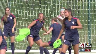 US Women's U-17 World Cup team training in KCK