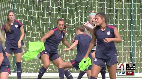 US Women's U-17 World Cup team training in KCK