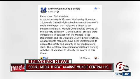 Social media threat prompts increased police presence at Muncie Central High School