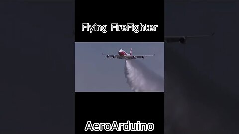 Giant #B747 Supertanker Wildfire FireFighter Dropping Water #Aviation #Flying #AeroArduino