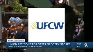 Grocery store workers petition political leaders for safer working conditions during pandemic
