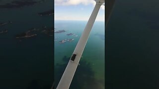 Flying Over The Ocean Near Vinalhaven Maine in a Cessna 172SP Skyhawk