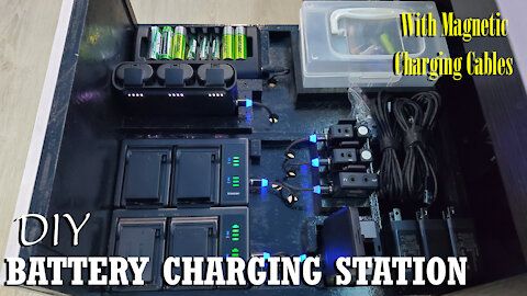 DIY Battery Charging Station with Magnetic Charging Cables