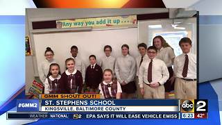 St. Stephen School says good morning, Maryland!