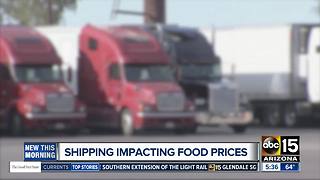 Truck driver shortage adding to rising food costs