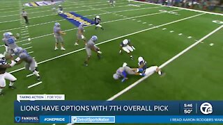Lions have options with 7th overall pick