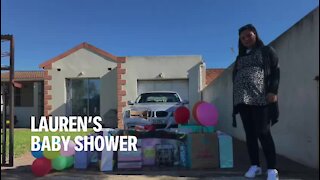 WATCH: Cape Town mom-to-be's drive-by lockdown baby shower surprise (2Dw)