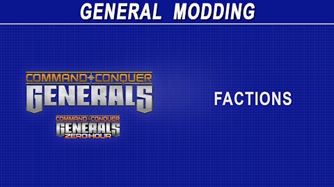 Command & Conquer Generals - Factions (basics)