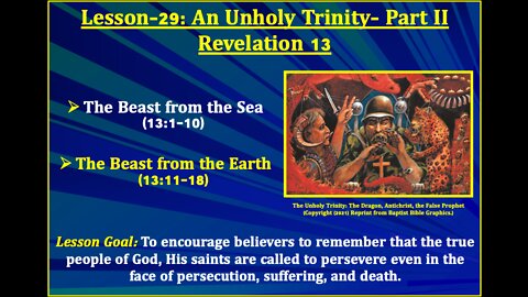 Revelation Lesson-29: An Unholy Trinity - Part II