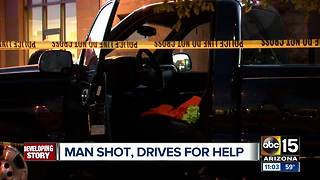 Man shot, drives for help in Phoenix