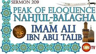 Peak of Eloquence Nahjul Balagha By Imam Ali ibn Abu Talib - English Translation - Sermon 209