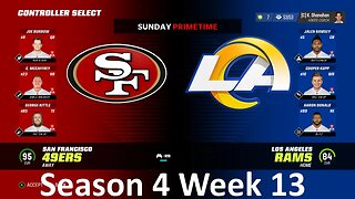 Madden Nfl 23 49ers Vs Rams Simulation Franchise S4 W13