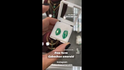 Unique free form Natural Colombian Emerald Cabochon price per carat for sale