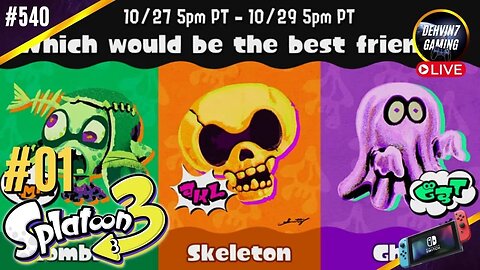 Halloween Splatfest! Team Zombie, SKELETON, and Ghost! 10x Wins! [#1] | Splatoon 3