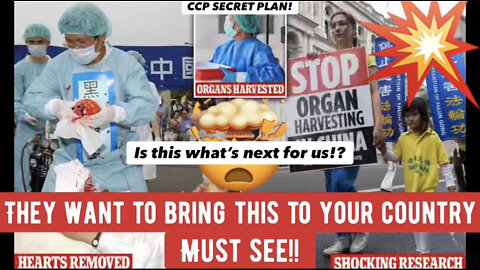 Shocking eye opening info about the CCP plan to turn Doctors to Murders!