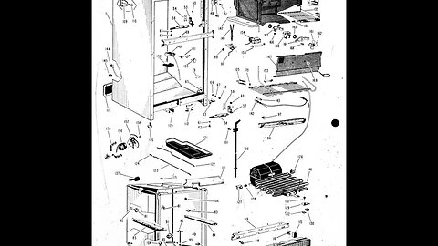 GE - General Electric appliance part schematic and break down - Card 12