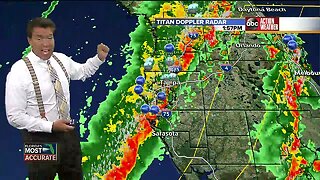 Bands of heavy rain roll through Tampa Bay area