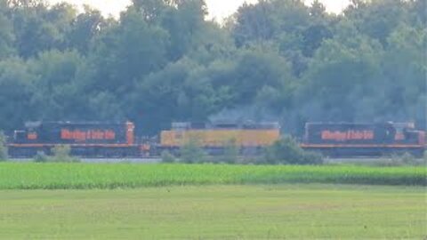 Wheeling & Lake Erie Rock/Mixed Freight Train From Sterling, Ohio July 3, 2021