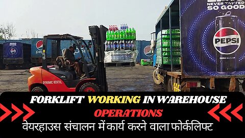 Forklift Working in Warehouse Operations
