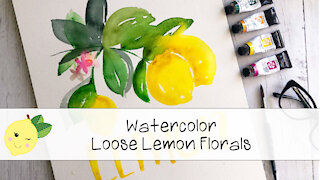 Watercolor Painting Lemons - The Lemonade Store