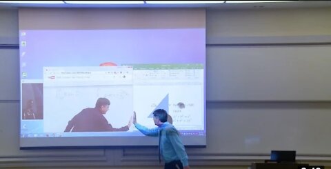 Cool Math Professor Fixes Projector Screen (April Fools Prank)