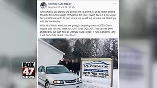 Car giveaway at repair shop in Jackson