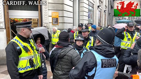 ☮️Pro-PS Protesters vs Rugby Fans Cardiff South Wales☮️