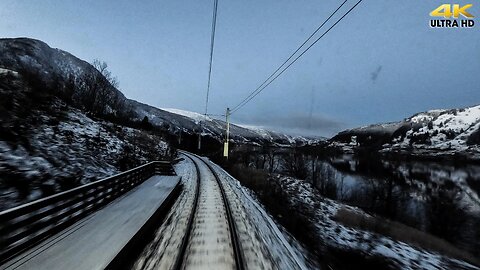 TRAIN DRIVER'S VIEW: Winter dawn in the Local Service