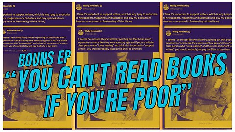 Book Twitter - you can't read books if you're poor